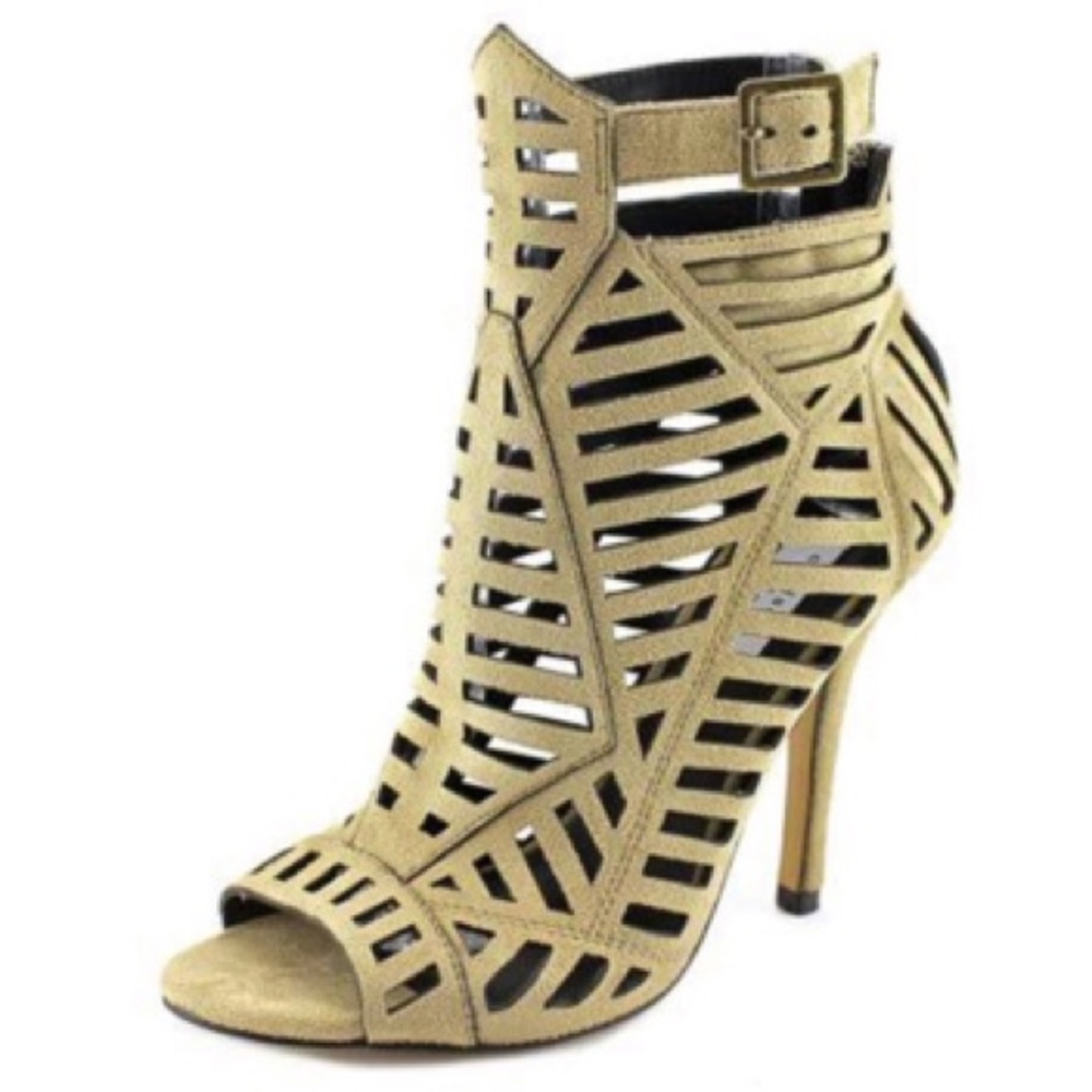 Chelsea + Zoe Parnika Caged Heels, Size 7